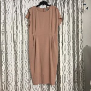 Midi cape sleeve dress